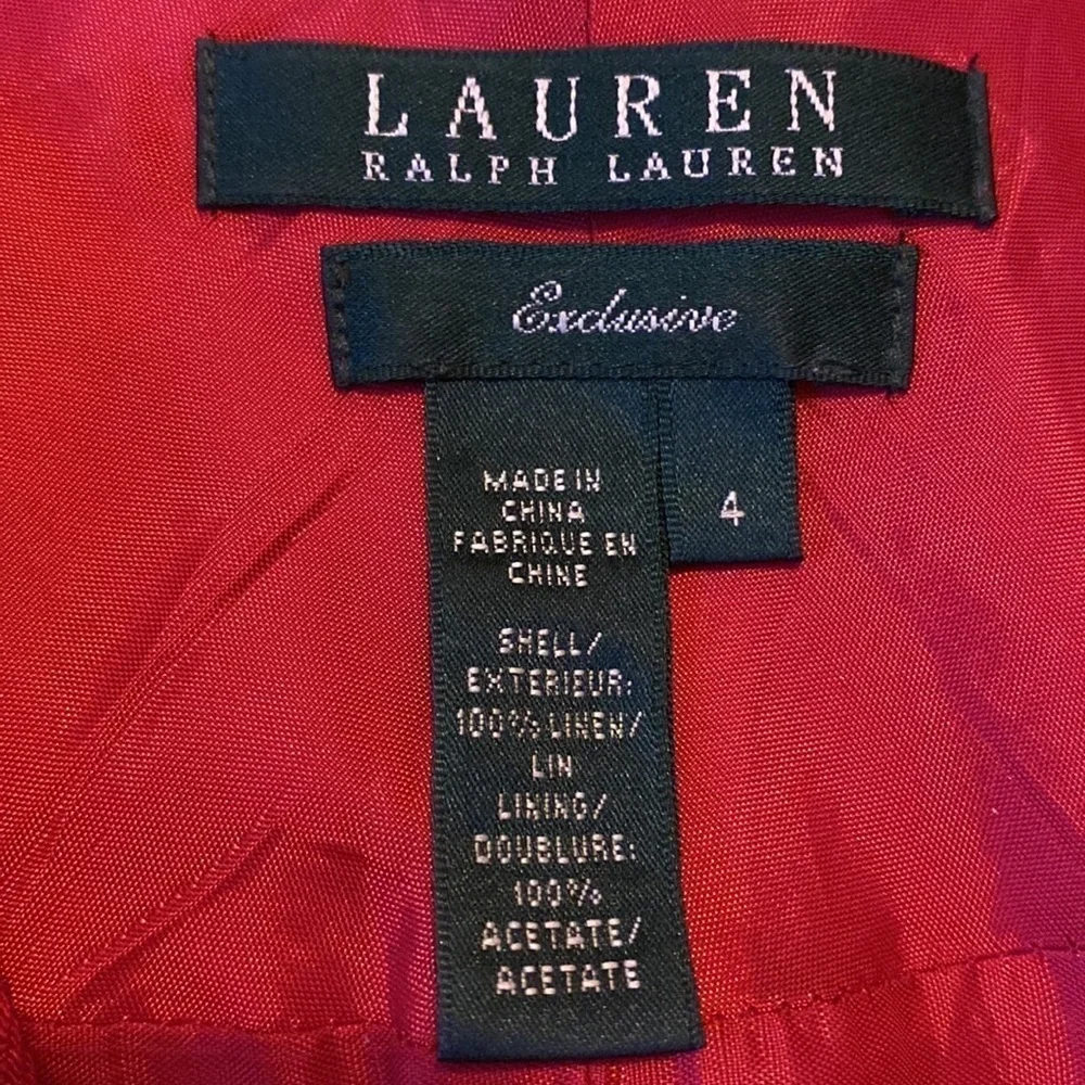 Ralph Lauren Black Label Exclusive Linen Nautical Red & Navy Stripe Midi dress 4 - Picture 13 of 14